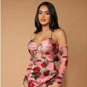 Valentine's Floral Dress- L